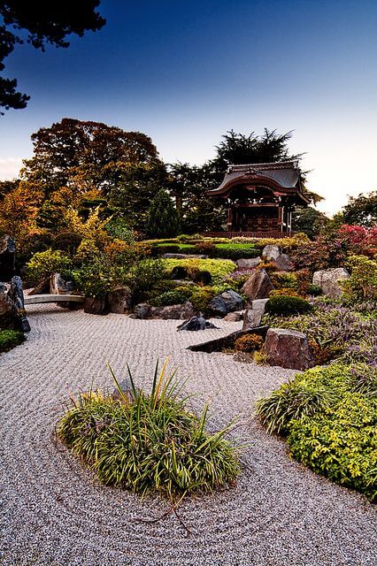 日式园林景观设计 庭院 枯山水